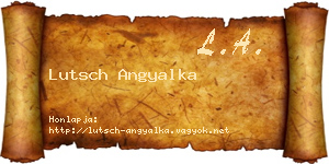Lutsch Angyalka névjegykártya
